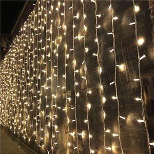 300 LED Curtain String Light 8 Lighting Modes Fairy Twinkle Lights Wedding Party